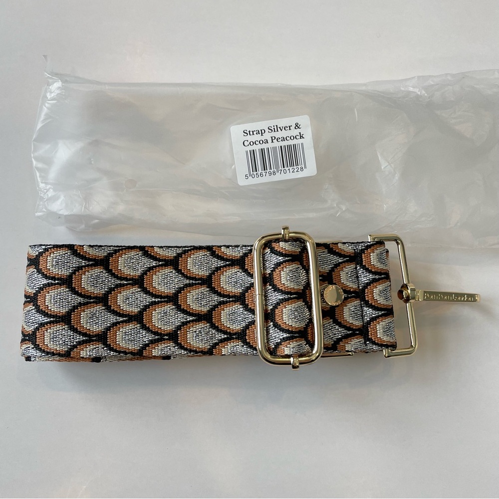 Pom Pom London Silver & Cocoa Peacock Strap